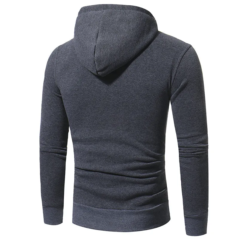 Casual Mens Pullover Hooded Sweatshirt Outerwear