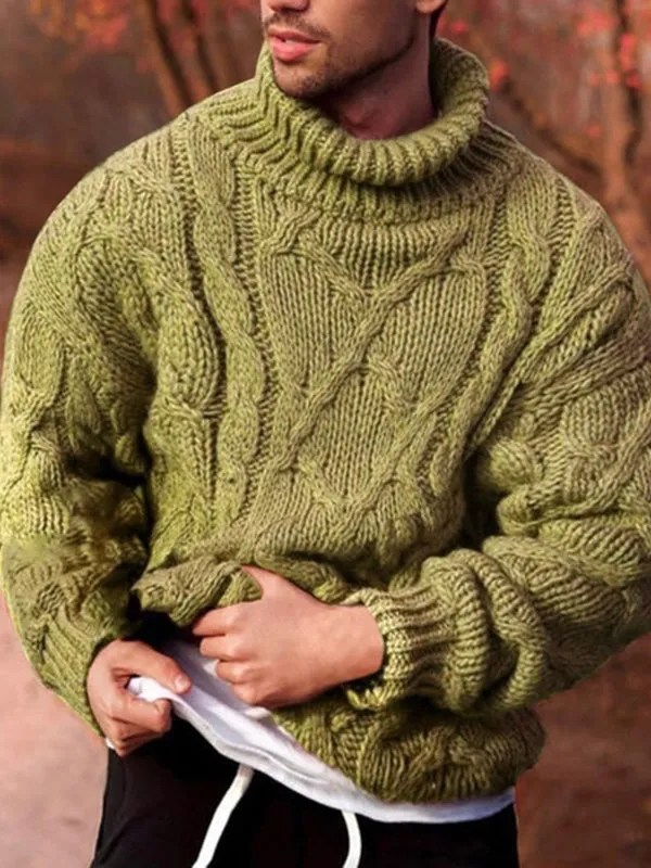 Casual Twist Turtleneck Sweater