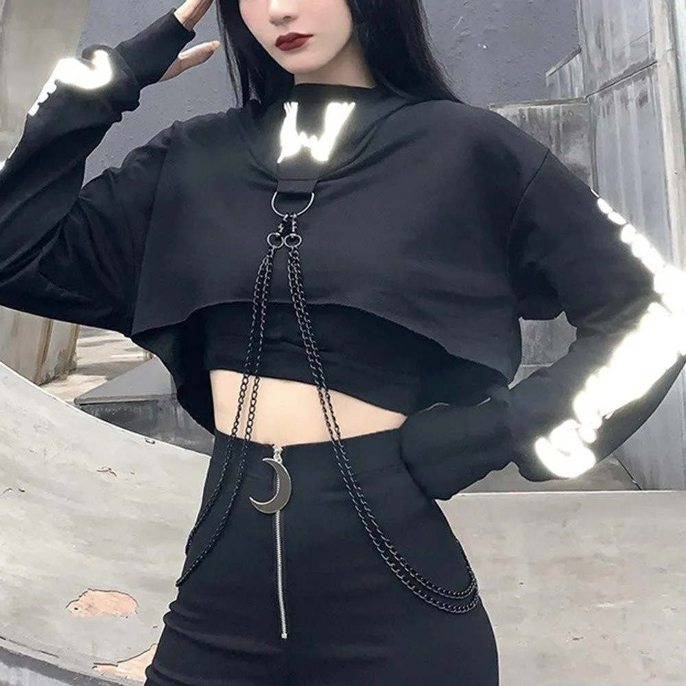 Chain Crop Hoodie