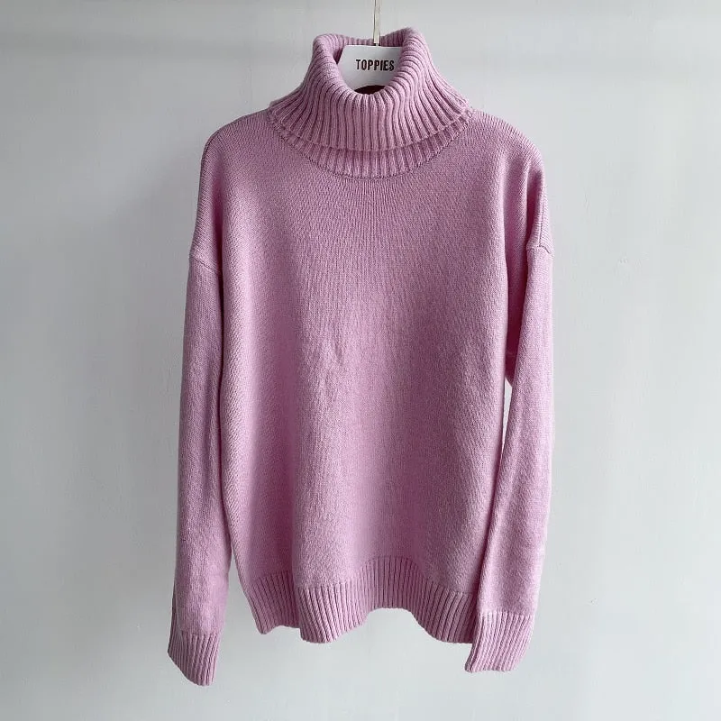 Christmas Gift Toppies 2022 Autumn Winter women fashion Sweater 15% wool Green turtleneck sweater Knitted Tops Korean Winter Clothes