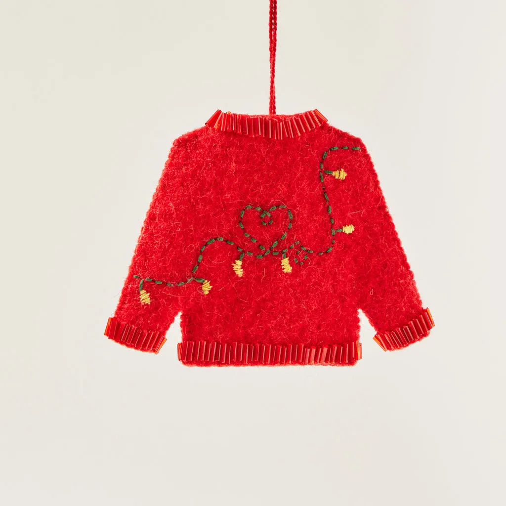 Christmas Lights Sweater Ornament