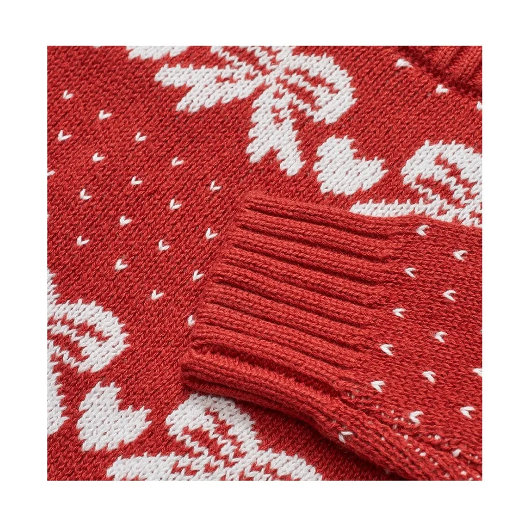 Christmas Red & Off White Warm Winter Knitwear