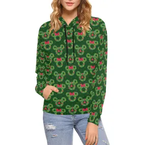 Christmas Wreaths Hoodie for Women