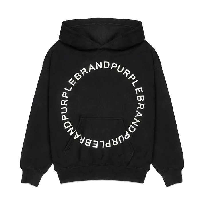 Circle Wordmark Beauty Hoody (Black) - PP401HBBW124