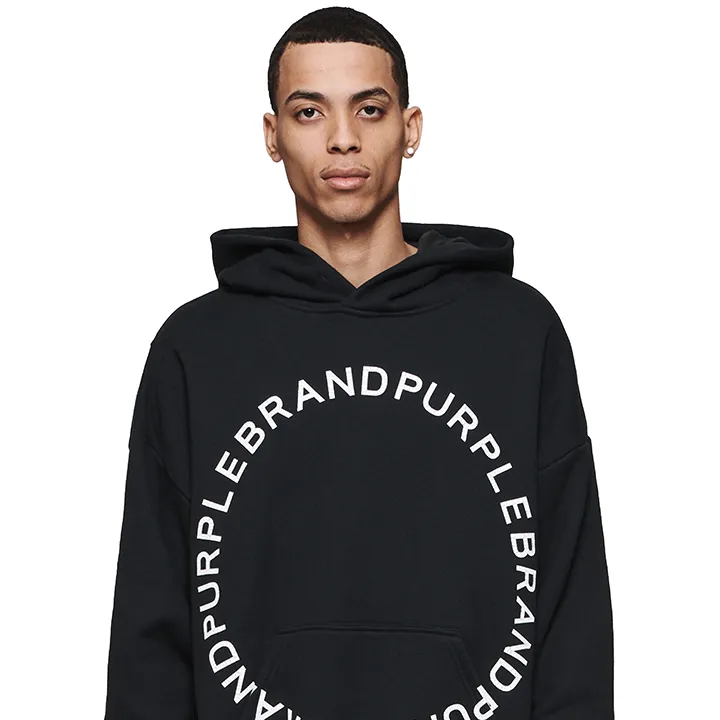 Circle Wordmark Beauty Hoody (Black) - PP401HBBW124