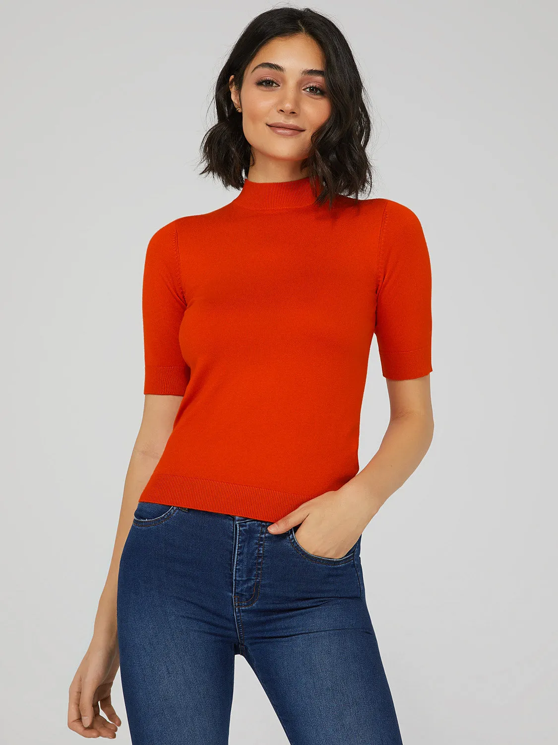 Classic Mock Neck Sweater