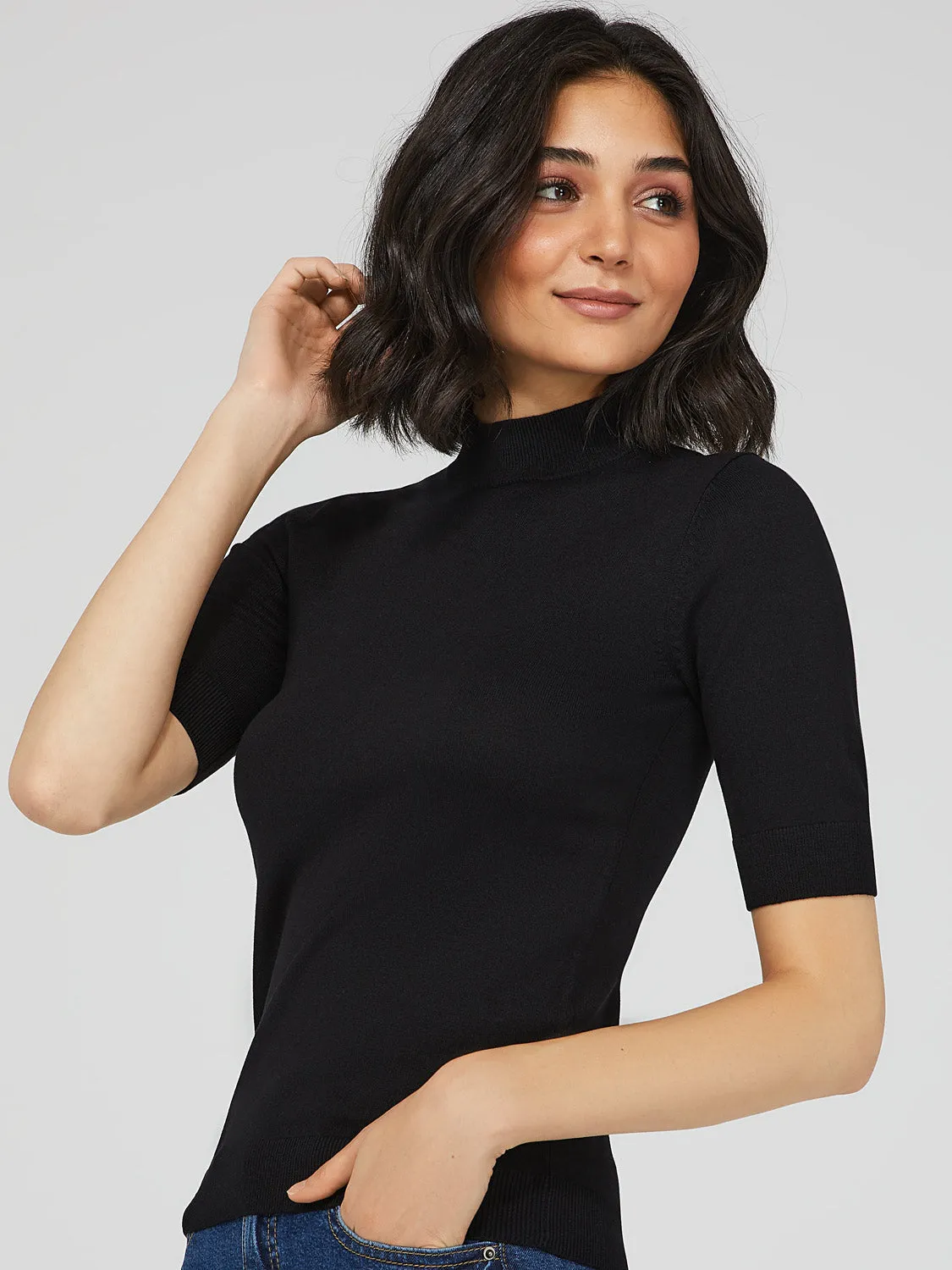 Classic Mock Neck Sweater