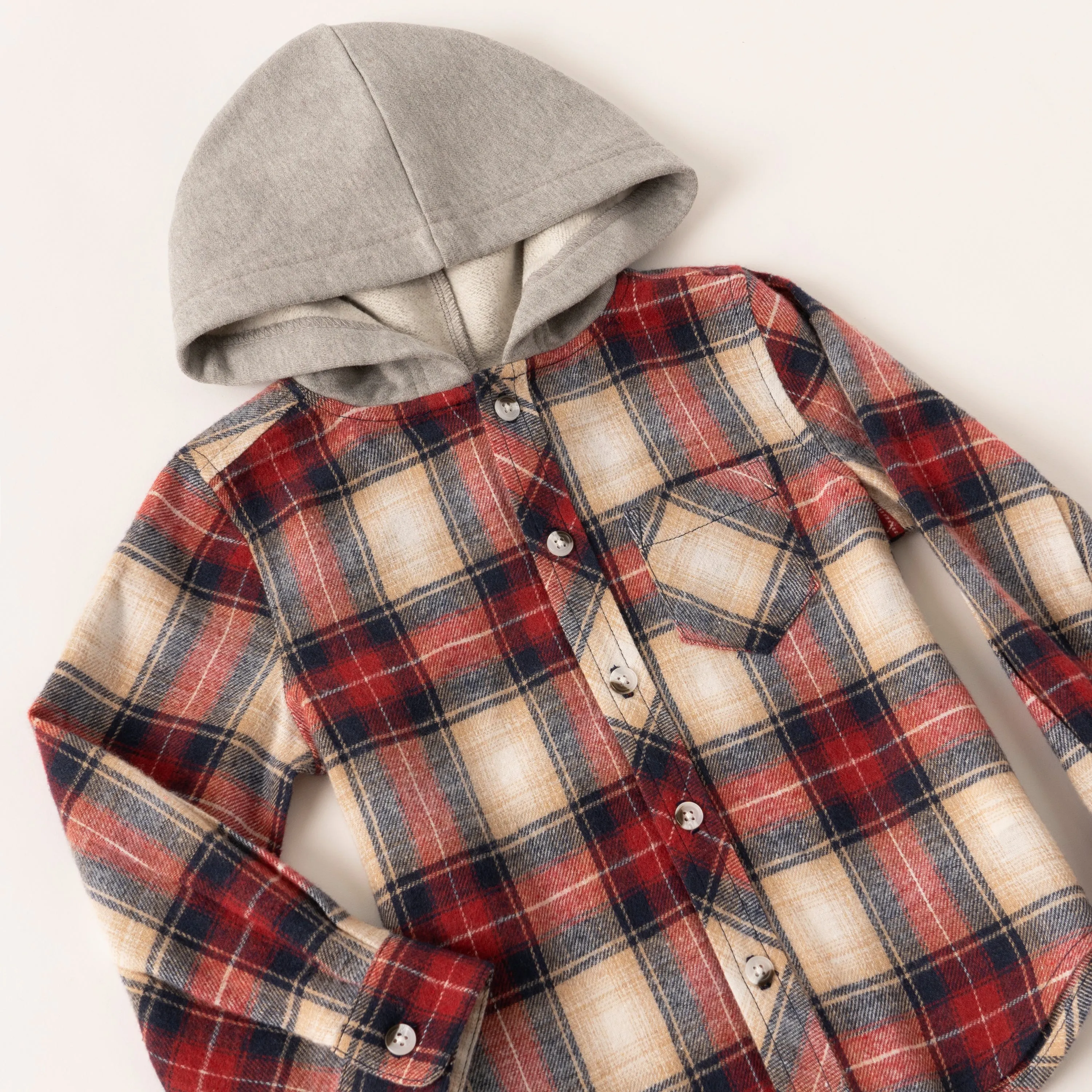 Classic Plaid Hooded Shirt