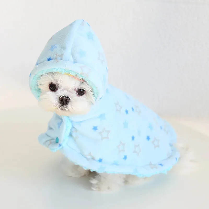 Cozy Up Your Pet with Autumn-Winter Pet Cloak Pajamas: Thickened Cotton Teddy Clothes for Dogs - Stylish, Warm, and Perfect for Home!