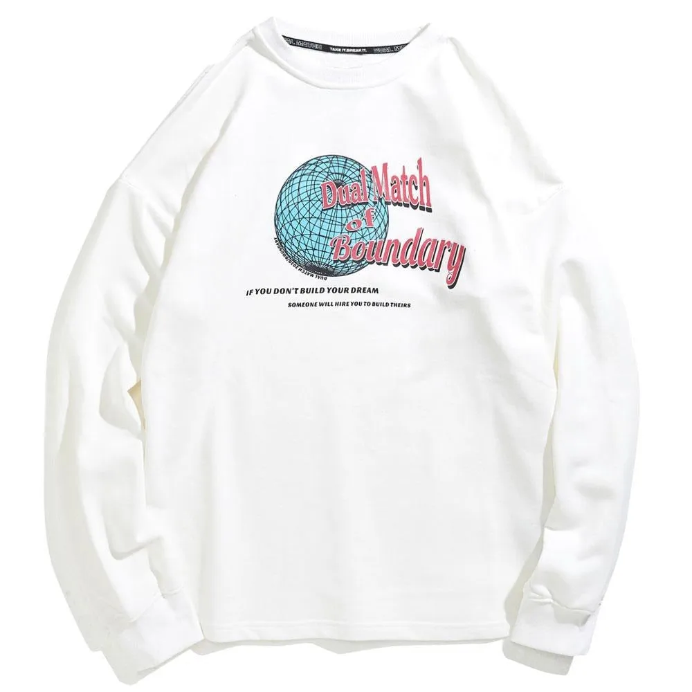 Creative Print Pullover Sweatshirts