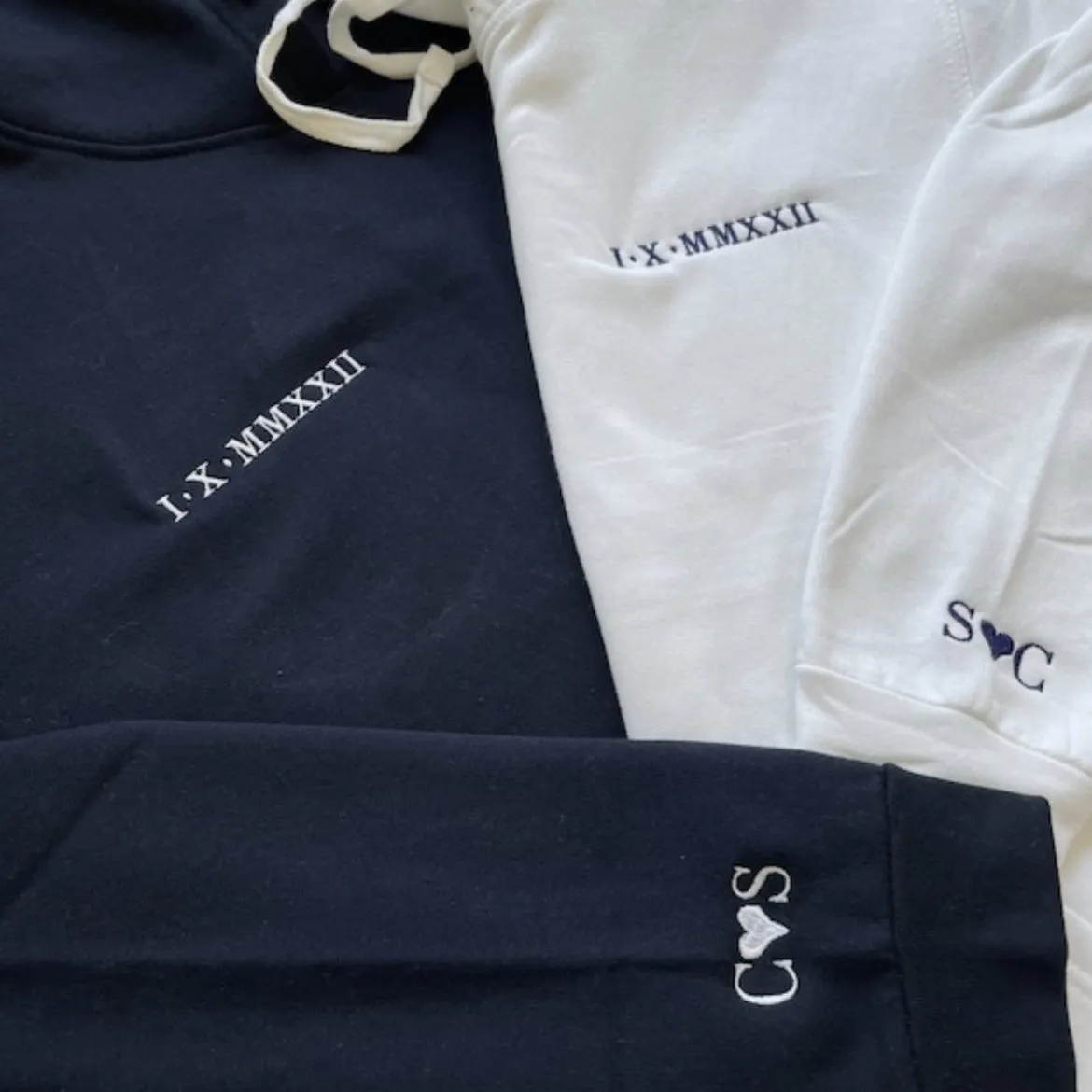 Custom Embroidered Hoodies with Roman Numerals