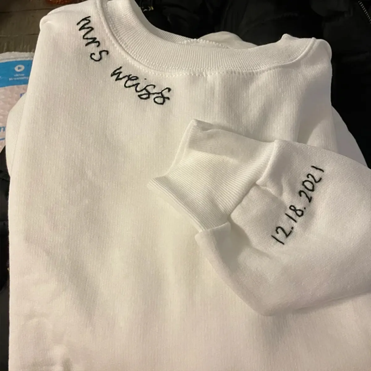 Custom Embroidered Neckline Sweatshirts