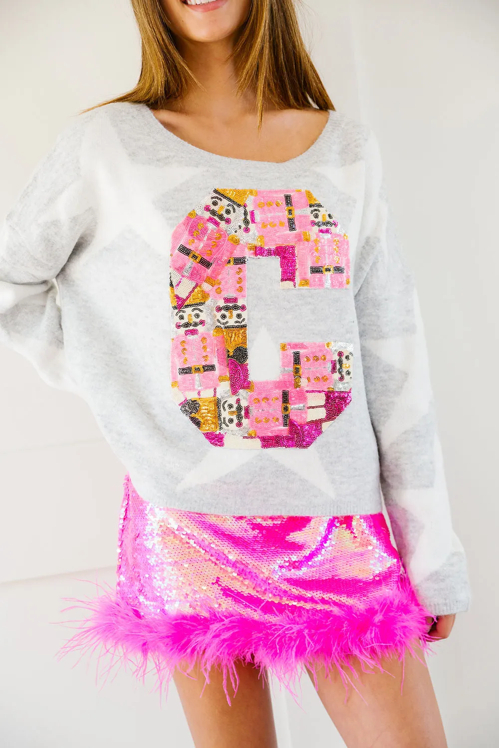 CUSTOM NUTCRACKER LETTER STAR SWEATER