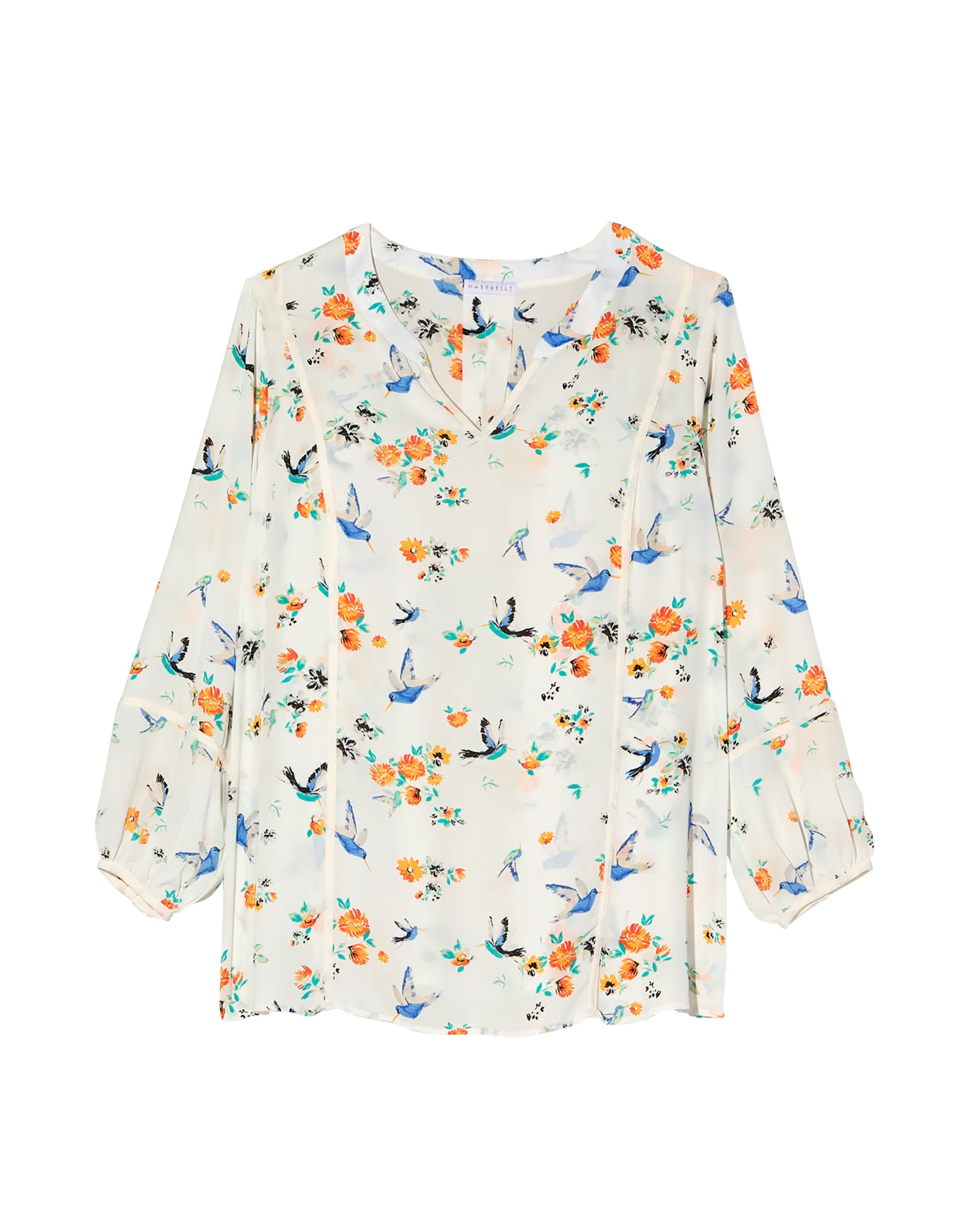 Daphne Blouse | White / Orange