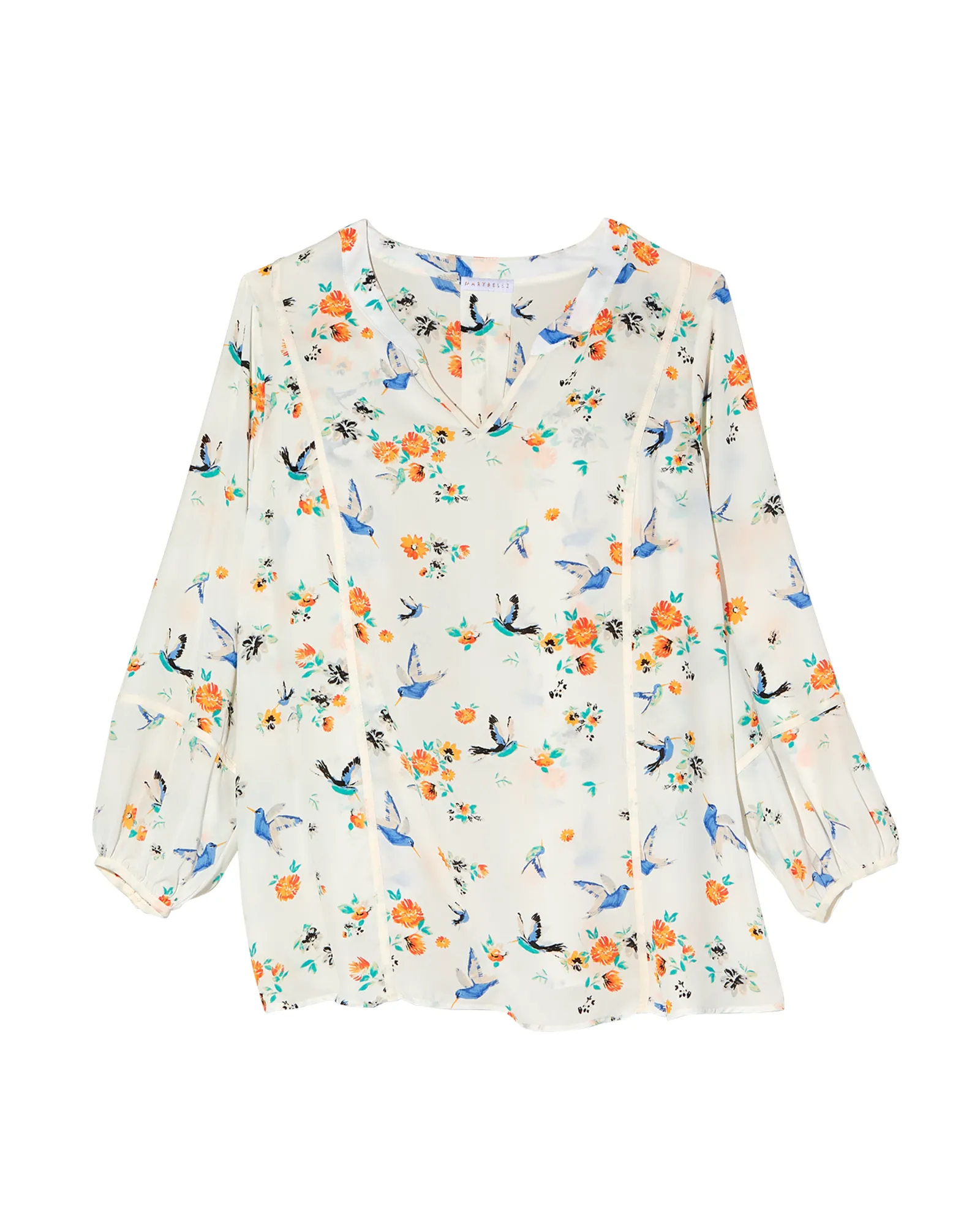 Daphne Blouse | White / Orange