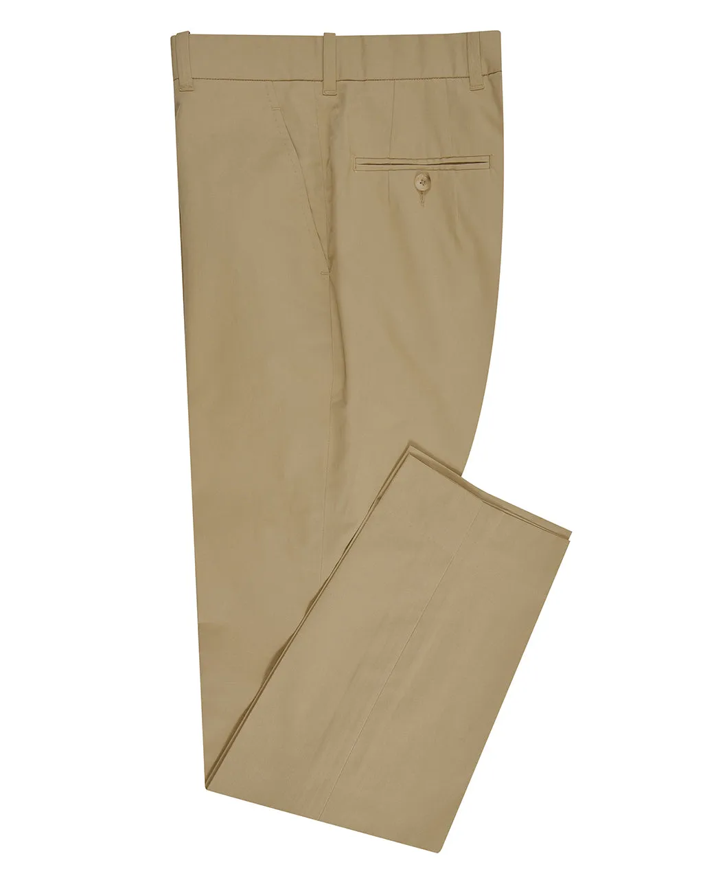 Dark Beige Plain Cotton Dress Pant