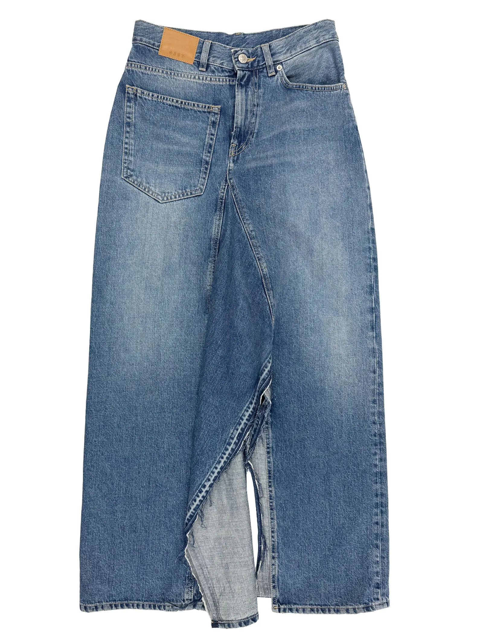 Deconstructed Denim Skirt