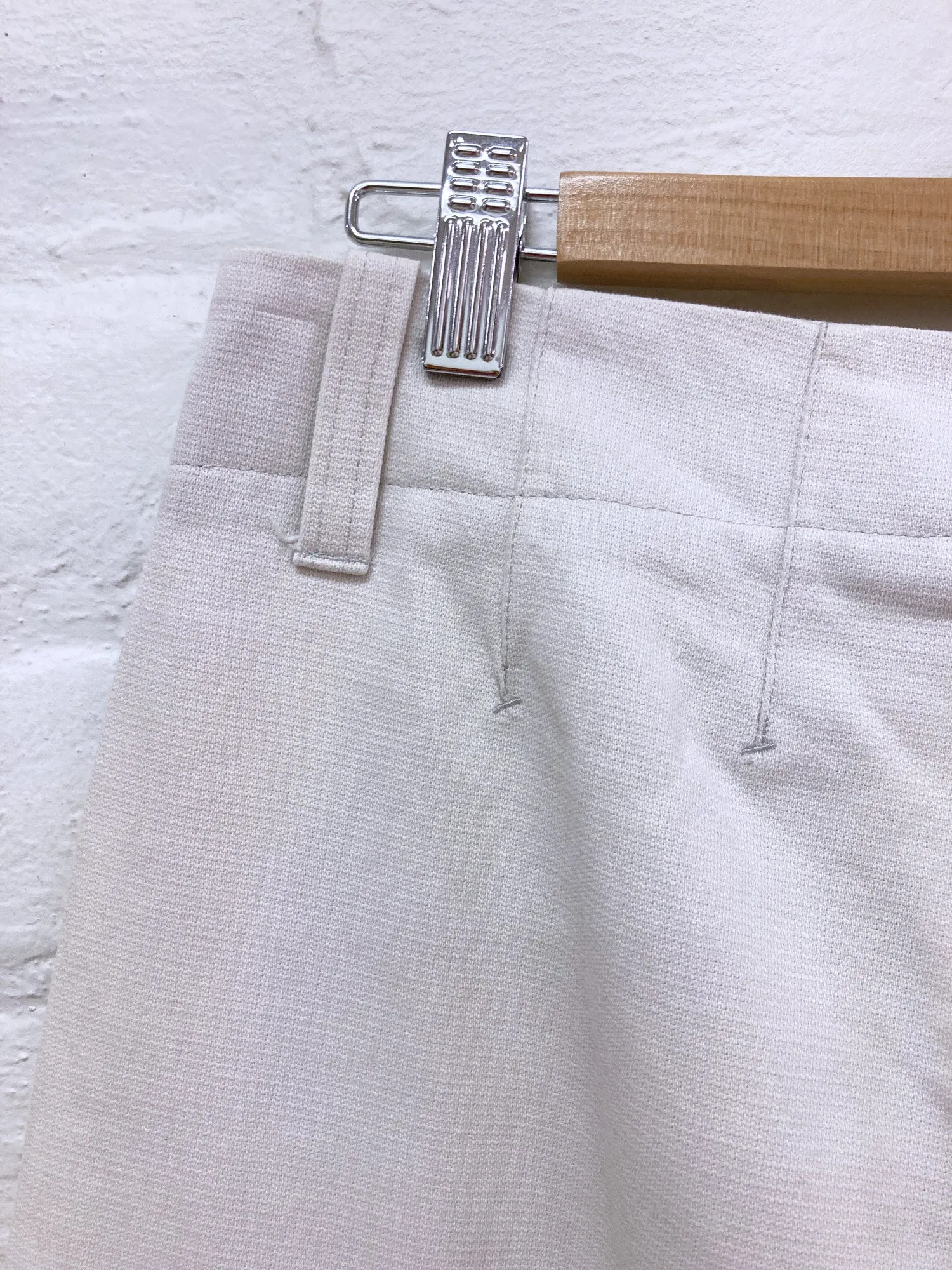 Dirk Bikkembergs off-white cotton trousers with back thigh pockets - mens S