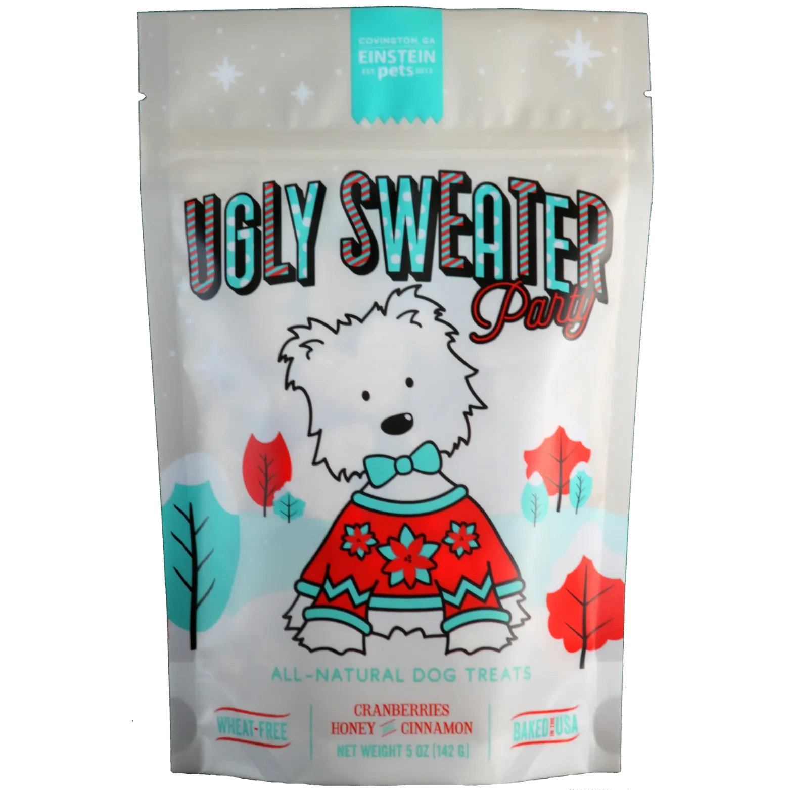 Einstein Pets Ugly Sweater Party Dog Treats 5 oz