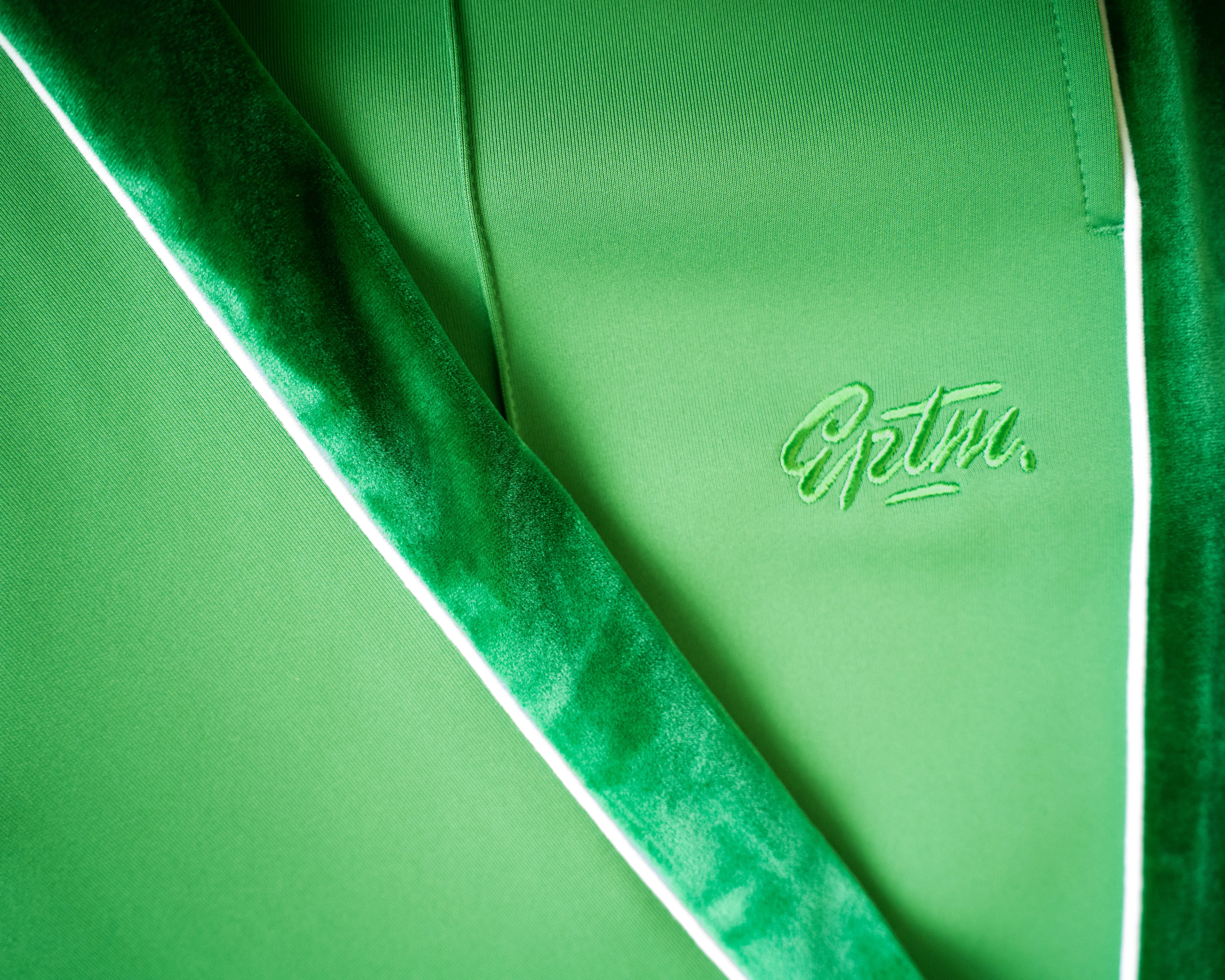 EPTM VELOUR PIPING TRACK PANTS - GREEN