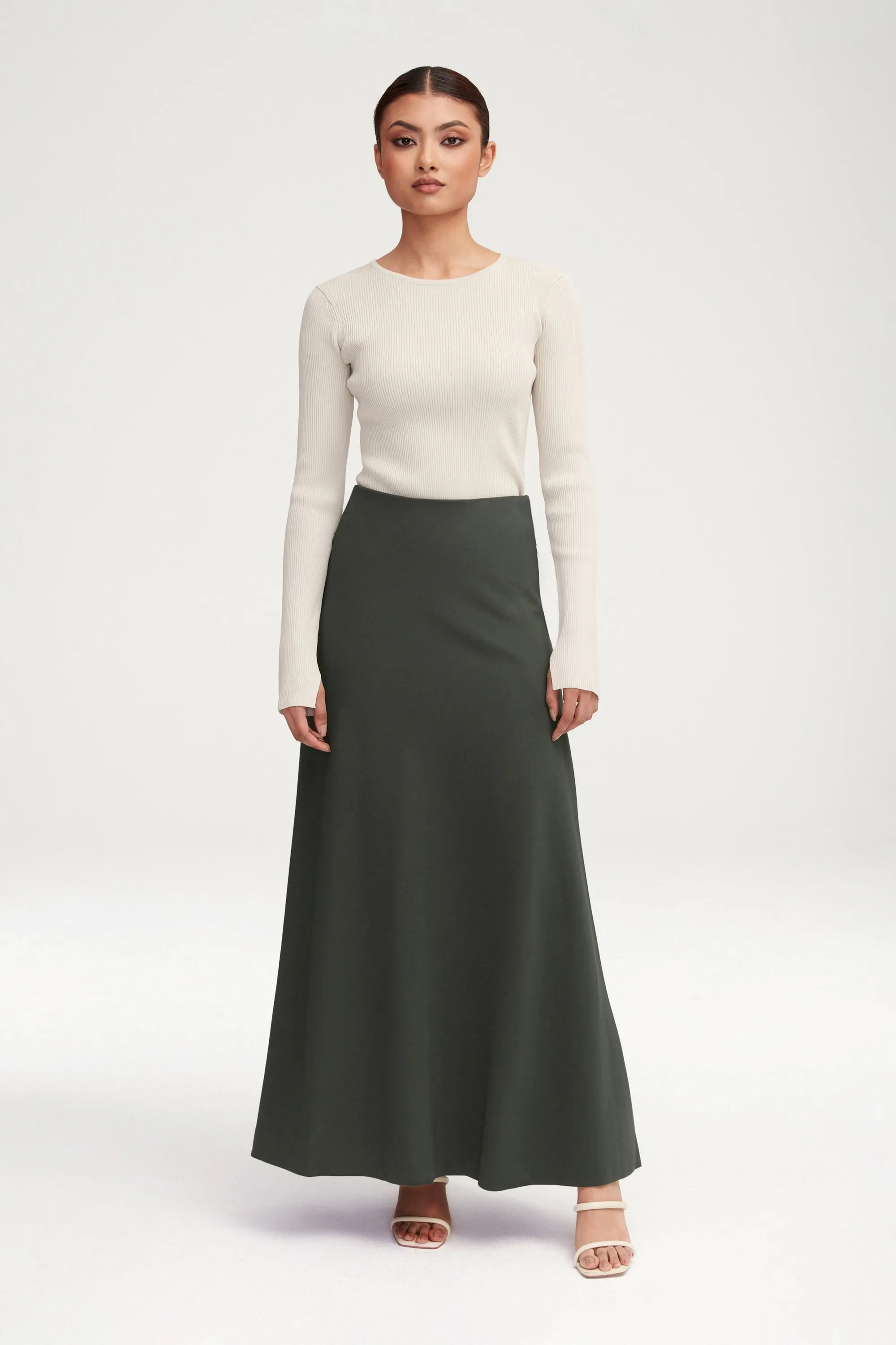 Essential Jersey A-Line Maxi Skirt - Dark Forest