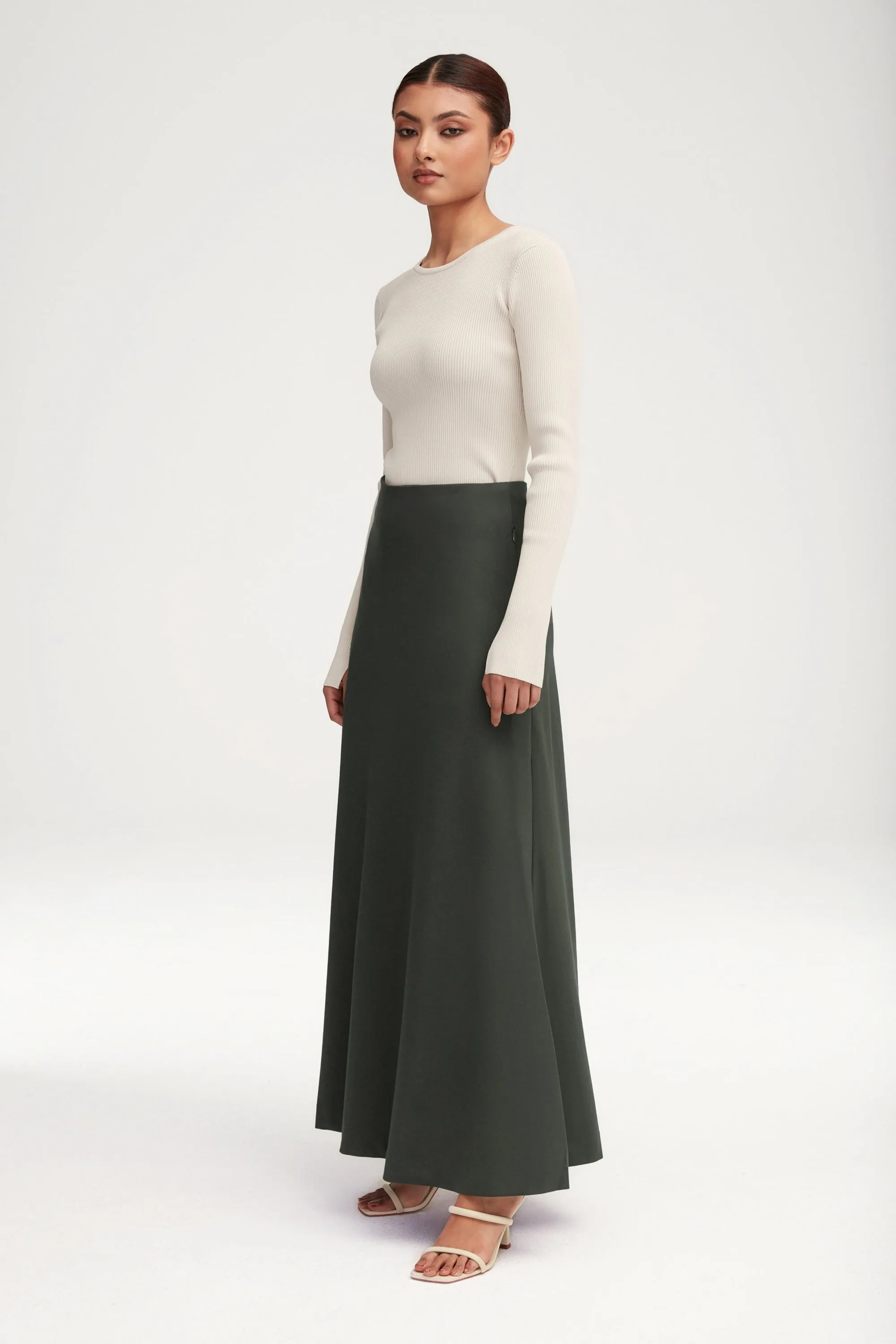 Essential Jersey A-Line Maxi Skirt - Dark Forest