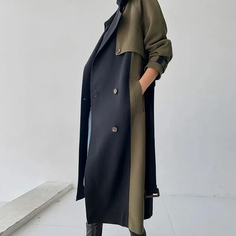 European American Top Quality Autumn spring Trench Coat women