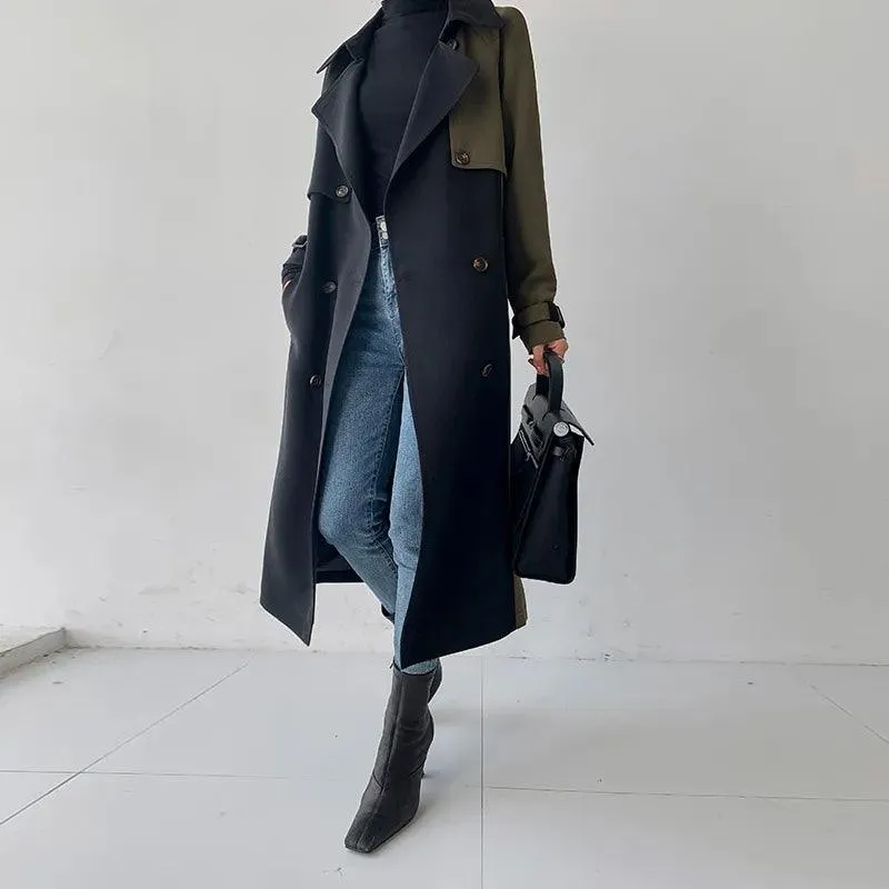 European American Top Quality Autumn spring Trench Coat women