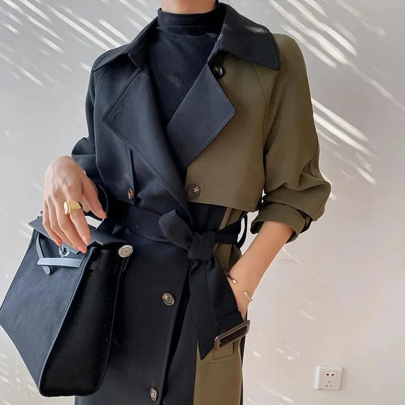 European American Top Quality Autumn spring Trench Coat women