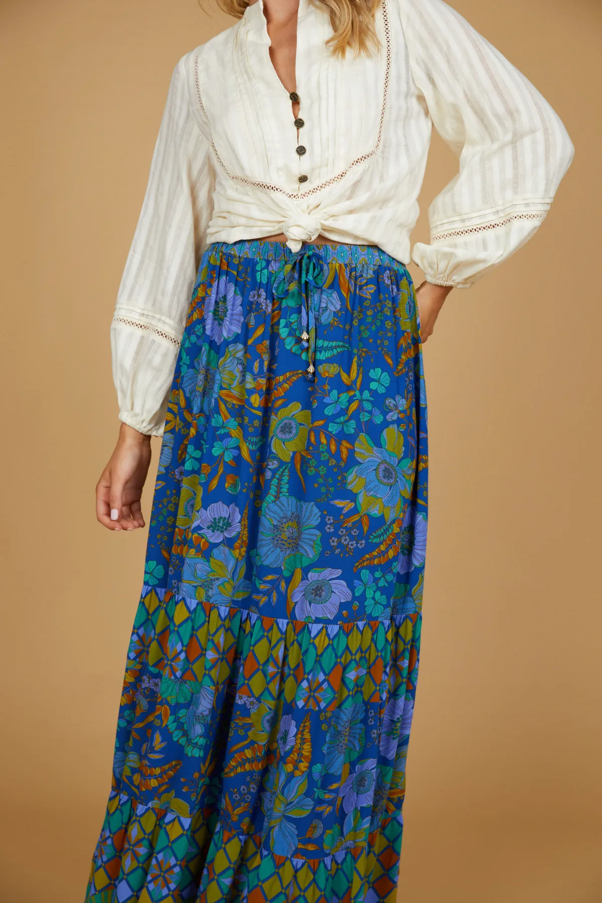 Evie Maxi Skirt - Lagoon