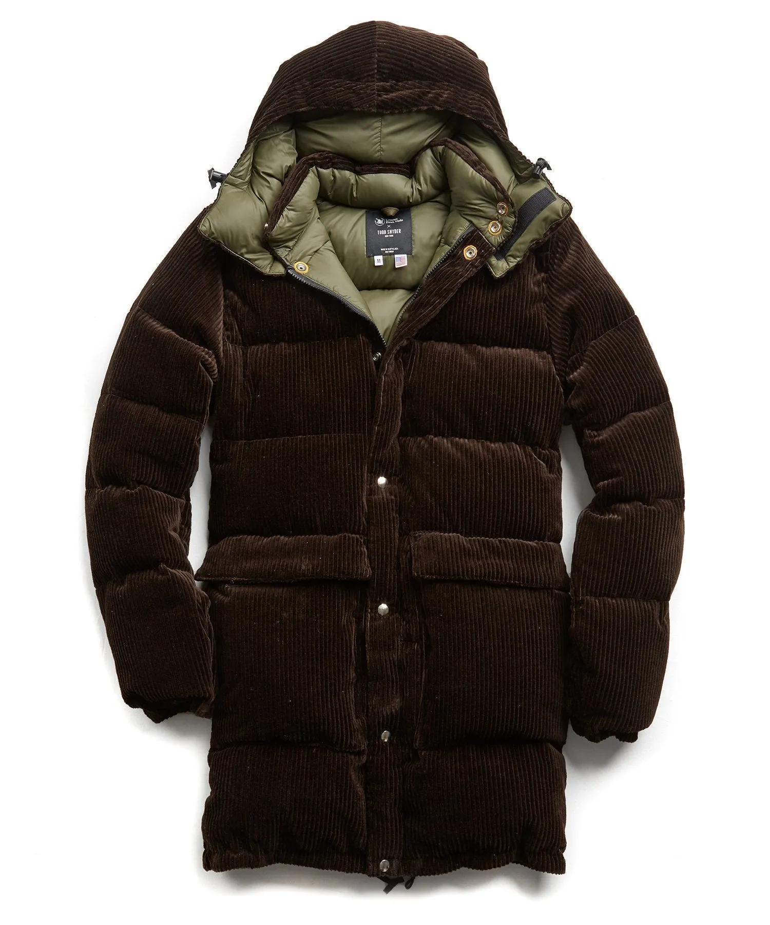 Exclusive Crescent Down   Todd Snyder Cord Parka in Brown