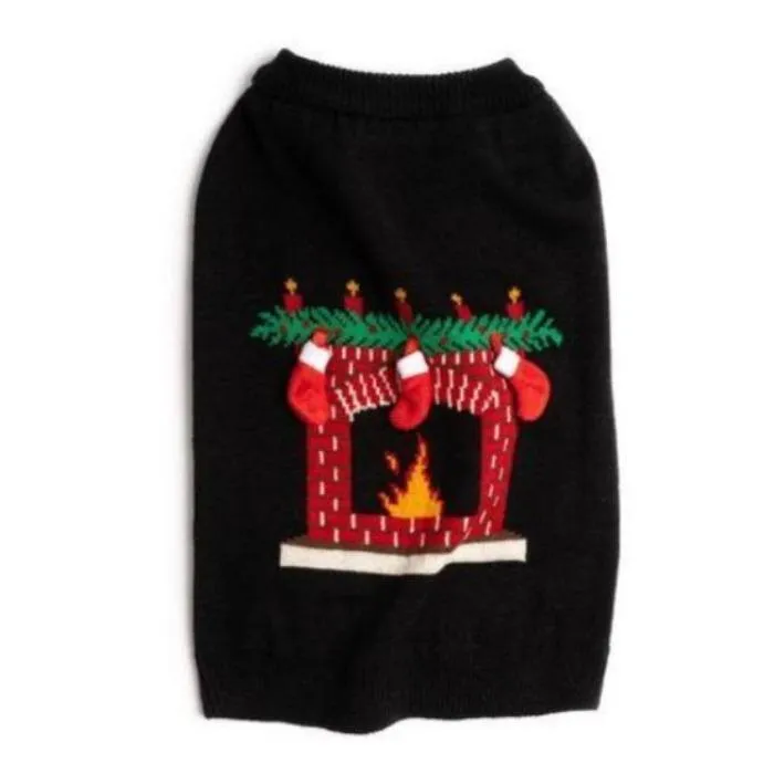 Fabdog | Christmas Dog Jumper - Fireplace