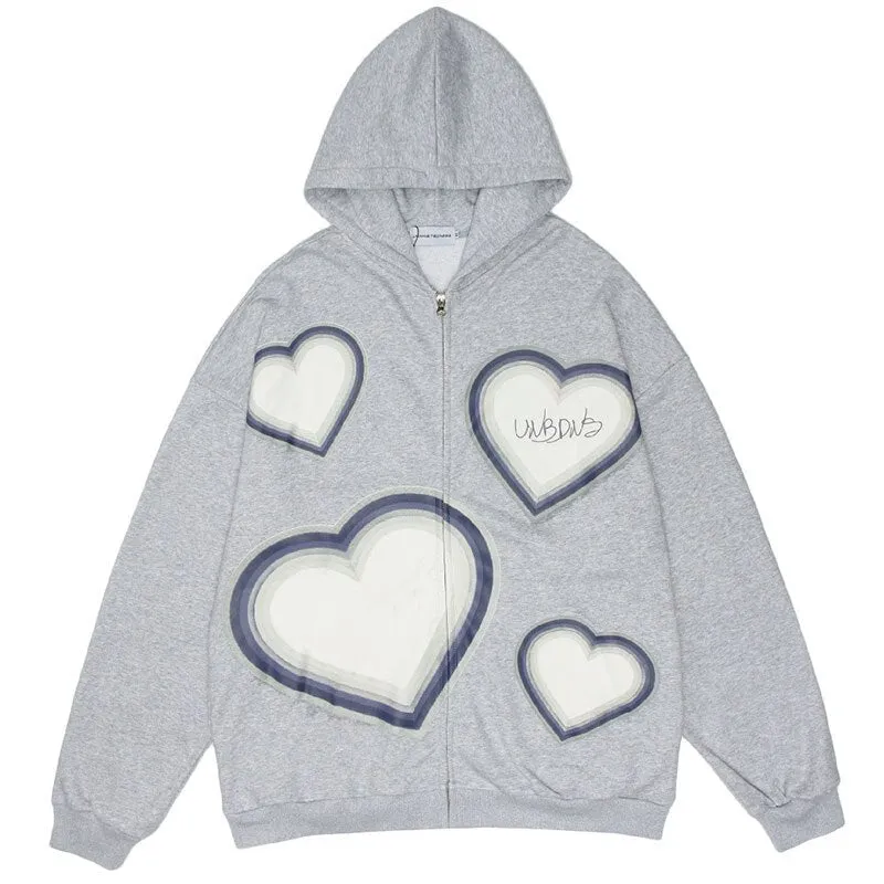 Fashionkova  Rhinestone Butterfly Autumn Gray Zip Up Oversized Hoodie Anime 90S Aesthetic Grunge Streetwear Women Cyber Y2k Sweatshirts 2024