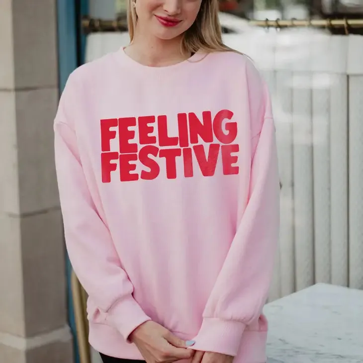 Feeling Festive Two Tone Christmas Sweatshirt