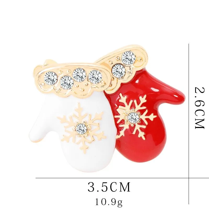 Festive Christmas Themed Brooch Pins