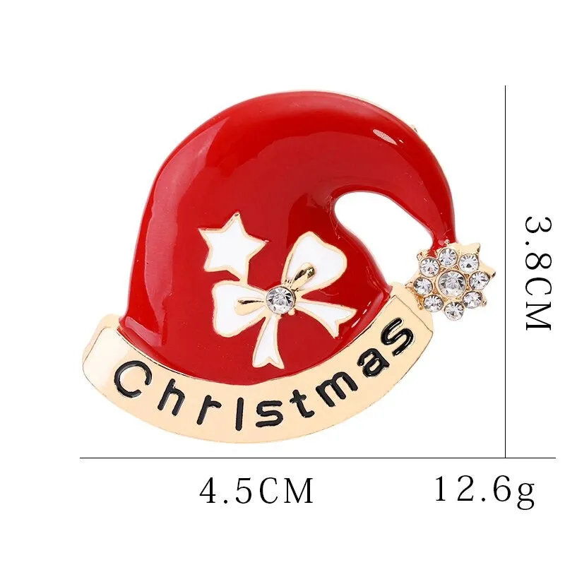 Festive Christmas Themed Brooch Pins