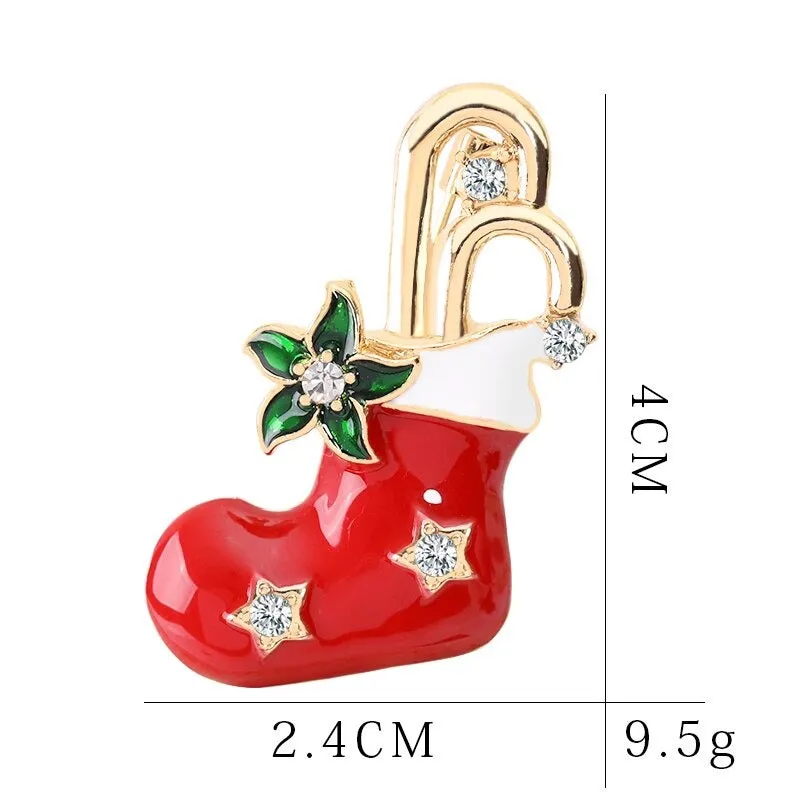 Festive Christmas Themed Brooch Pins