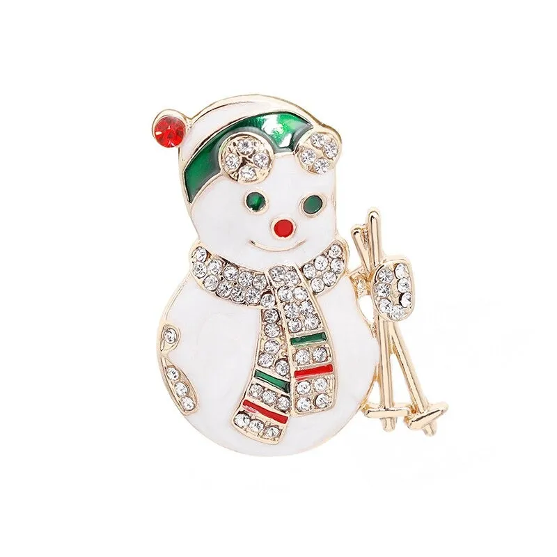 Festive Christmas Themed Brooch Pins