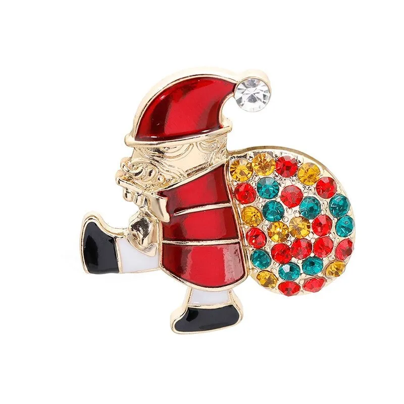 Festive Christmas Themed Brooch Pins