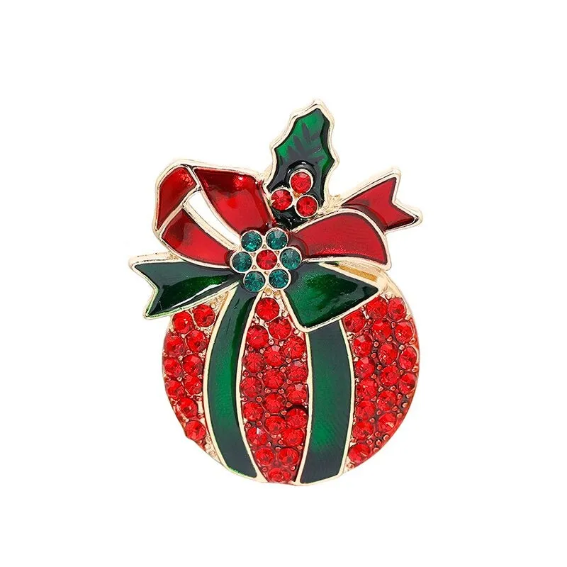 Festive Christmas Themed Brooch Pins