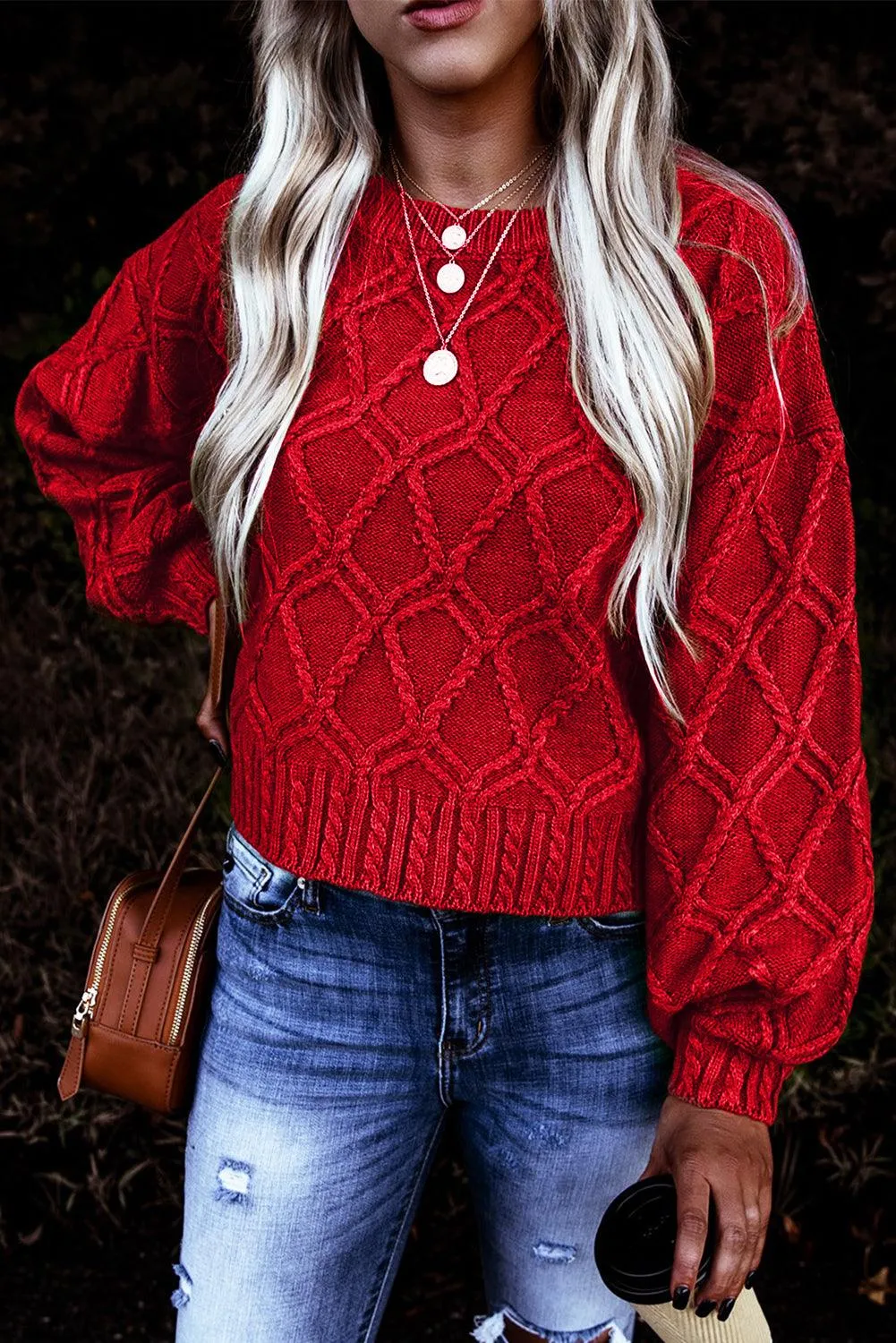 Festive Textured Chunky Sweater