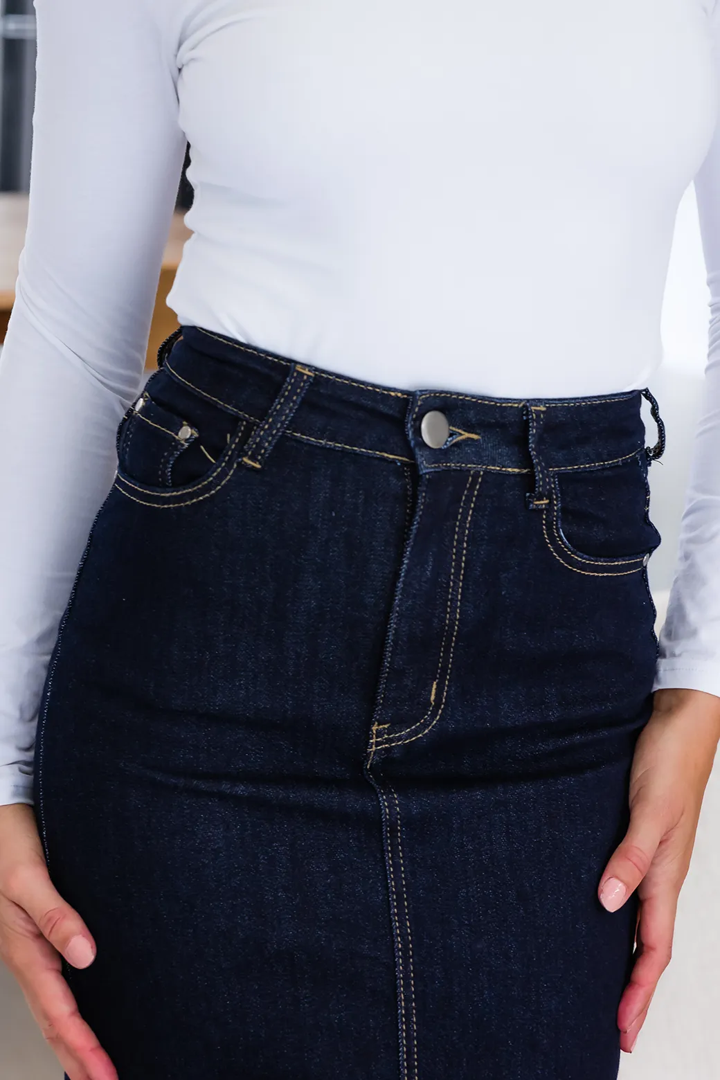 FINAL SALE | Alana Denim Maxi Skirt Dark Indigo Wash