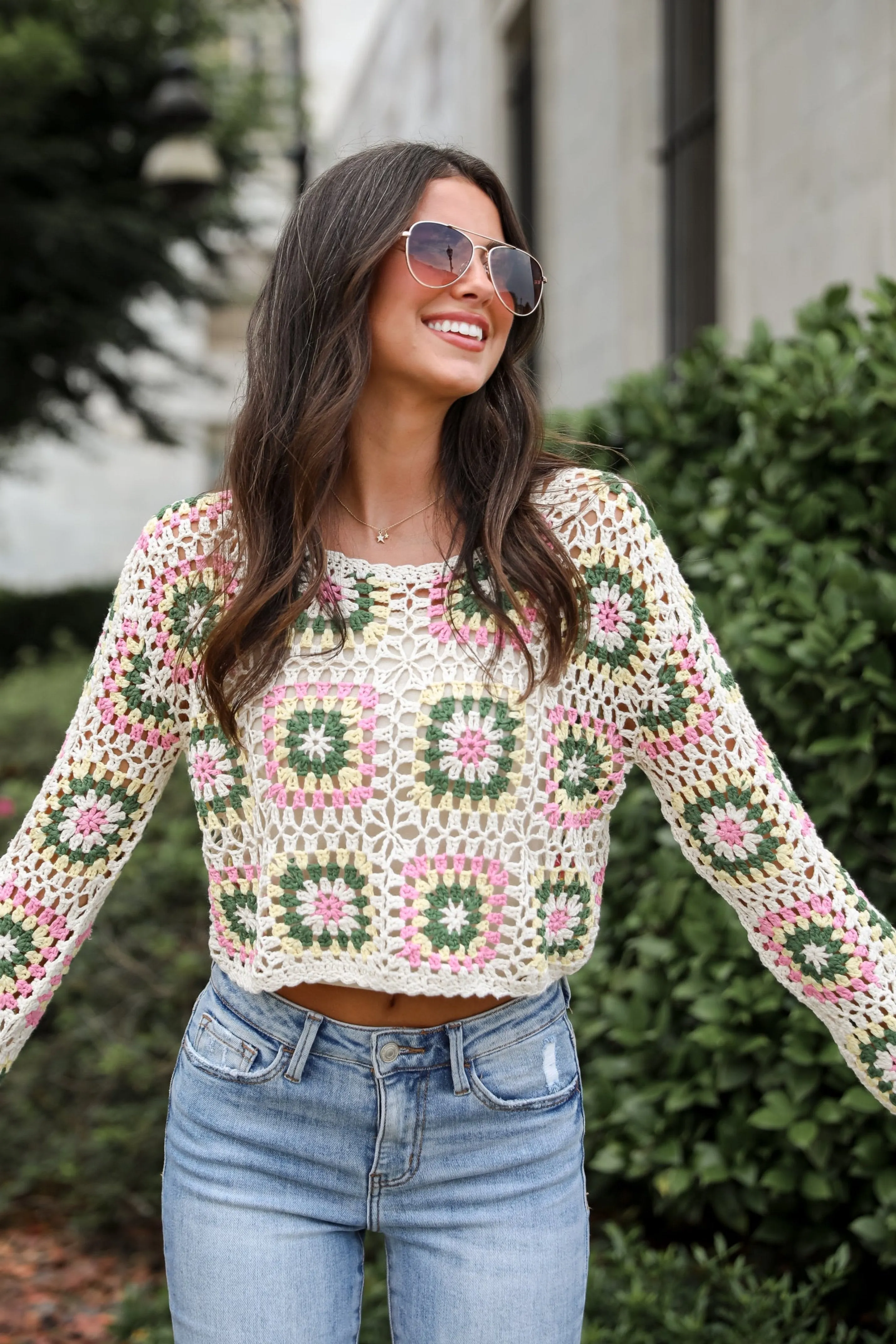 FINAL SALE - Cultivated Coolness Crochet Knit Top