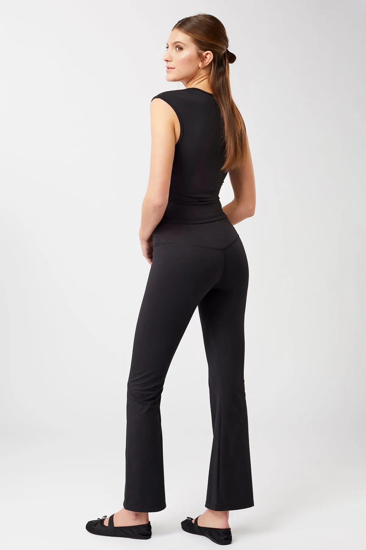 Flared Sports Pants (Black)