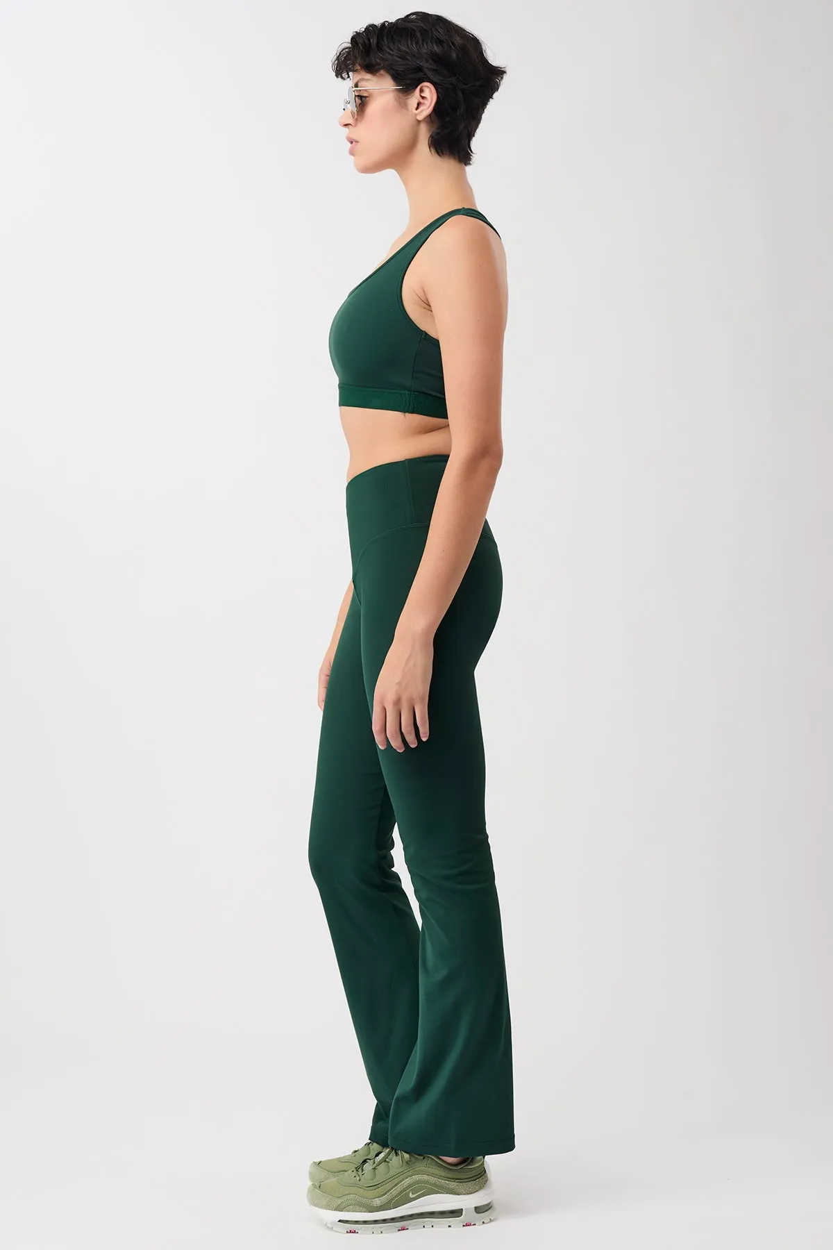 Flared Sports Pants (Seaweed)