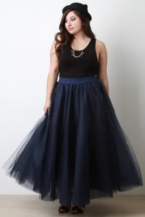 Fluffy Tulle Maxi Skirt