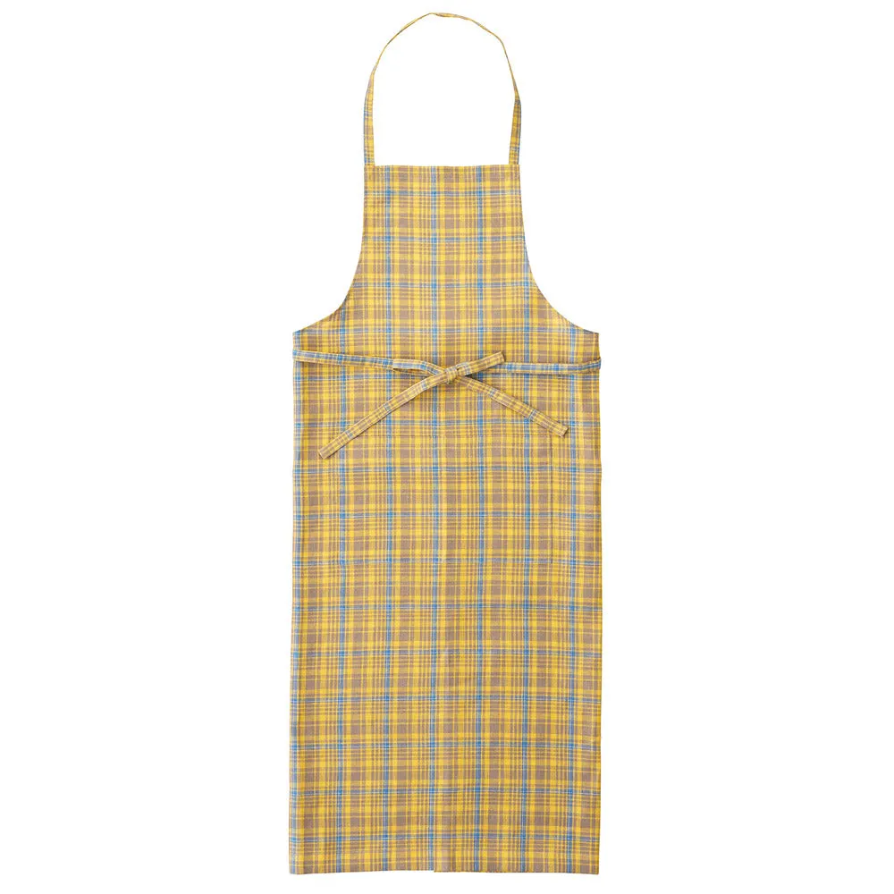 Full Linen Apron - Amber Check