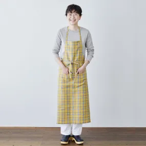 Full Linen Apron - Amber Check