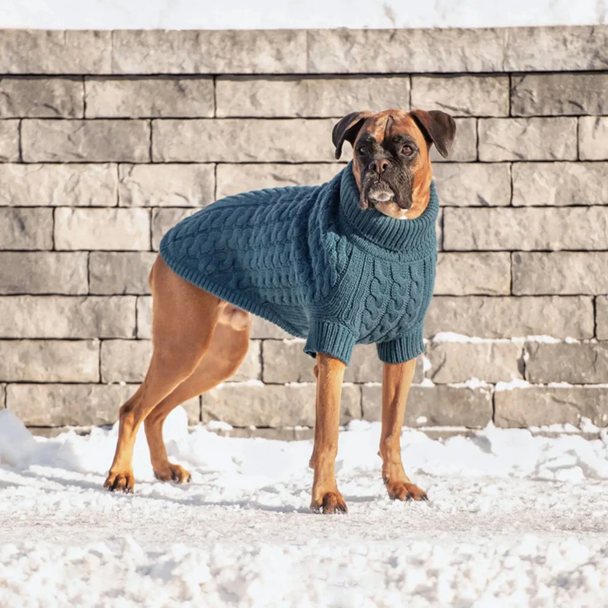 GF Pet Chalet Sweater - Dark Teal