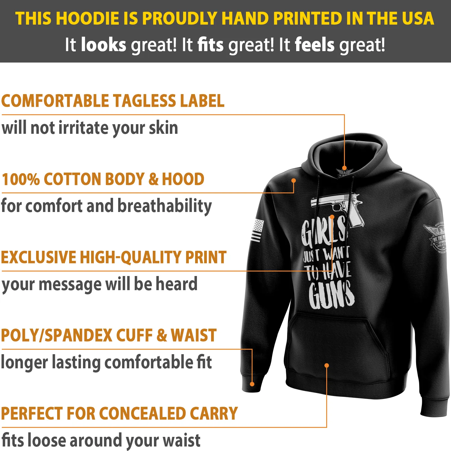 Girls Just Want to Have Guns Hoodie